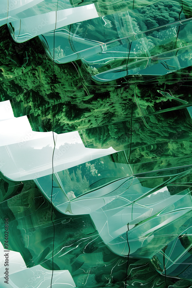 Poster abstract background with reflections and caustics. futuristic background image. created with generat