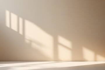 Realistic and minimalist blurred natural light windows, shadow overlay on wall paper texture,...