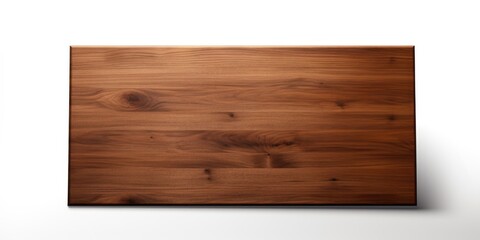 Simple wooden table against a white wall, suitable for various design concepts