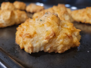 Red Lobster style Chedder biscuits fresh out of the oven 