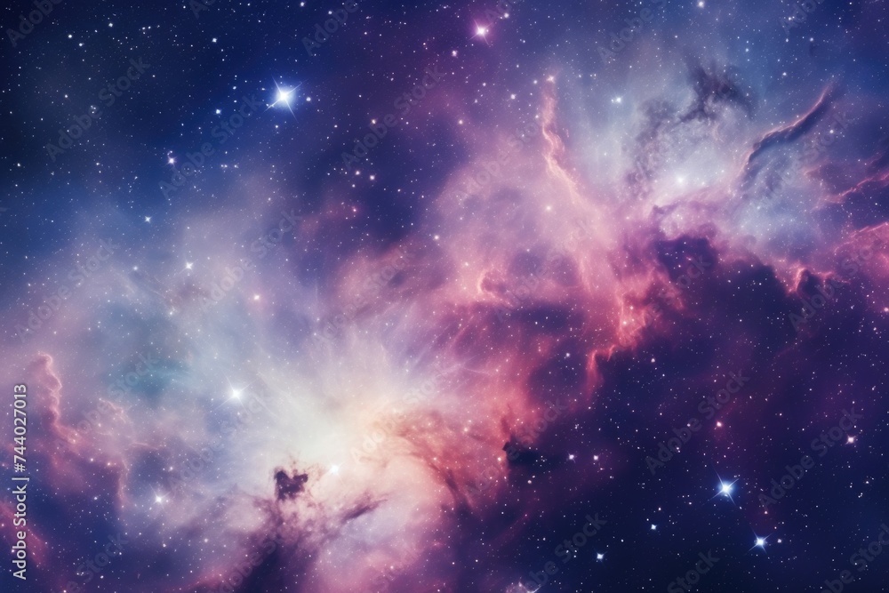 Poster A stunning image of a galaxy filled with countless stars. Ideal for astronomy enthusiasts and science-related projects