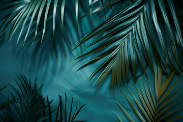 Tropical palm leaf design