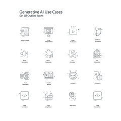 Generative AI Use Cases Vector Icon Design