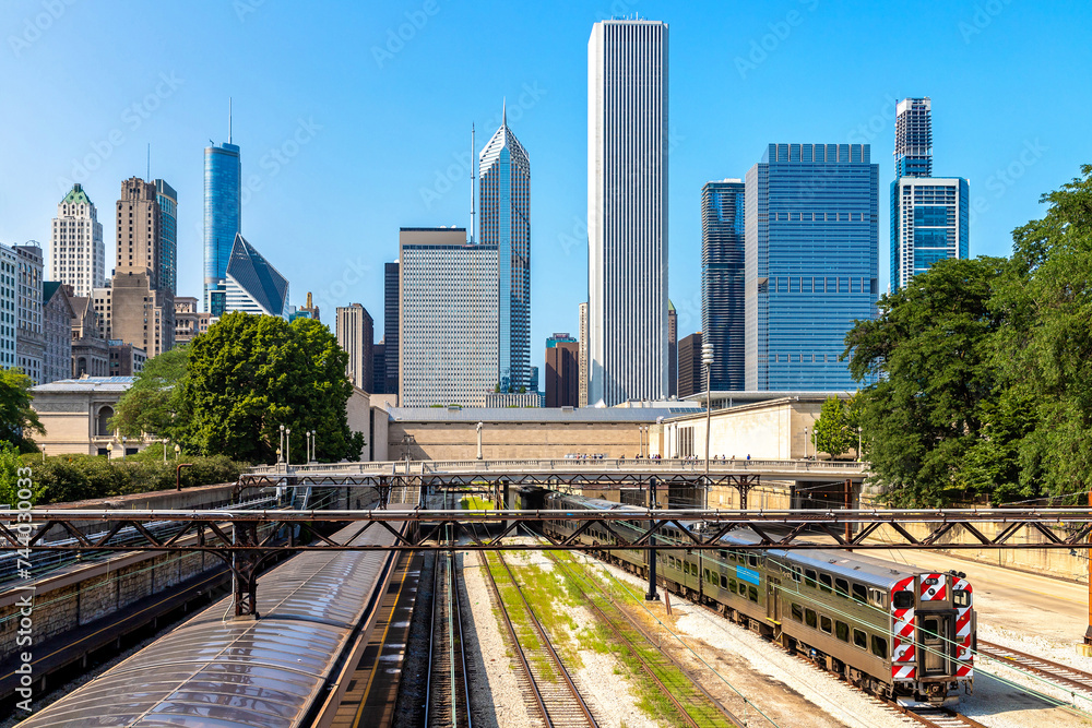 Canvas Prints Train station in Chicago