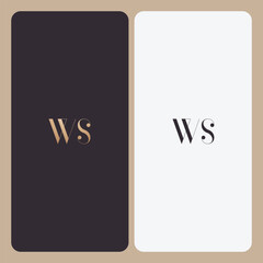 WS logo design vector image