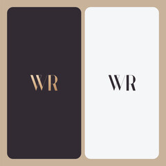WR logo design vector image