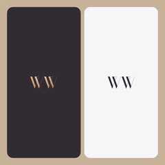 WW logo design vector image