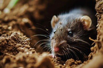 Ratón silvestre explorando su entorno