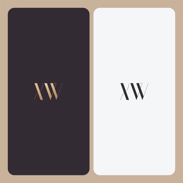 XW logo design vector image