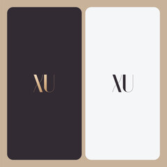 XU logo design vector image