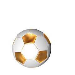 Symbols made from gold soccer balls