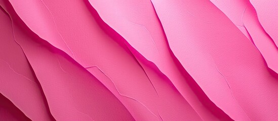 This photo showcases a close-up view of a vibrant pink paper texture with a pleasing pattern. The intricate details of the paper and the vivid color create an interesting and playful visual.