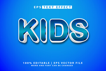 kids 3d editable text effect