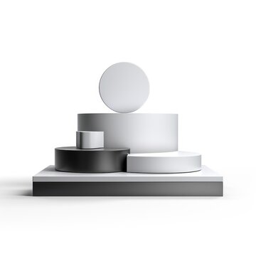 Podium for product photography, vecter, white background generative ai