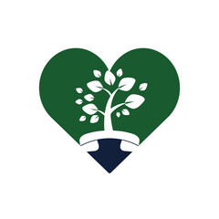 Nature call vector logo design. Handset tree icon design template.