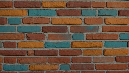 background colorful brick wall for graphic resource design with copy space.