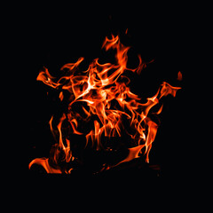 Closup of a campfire