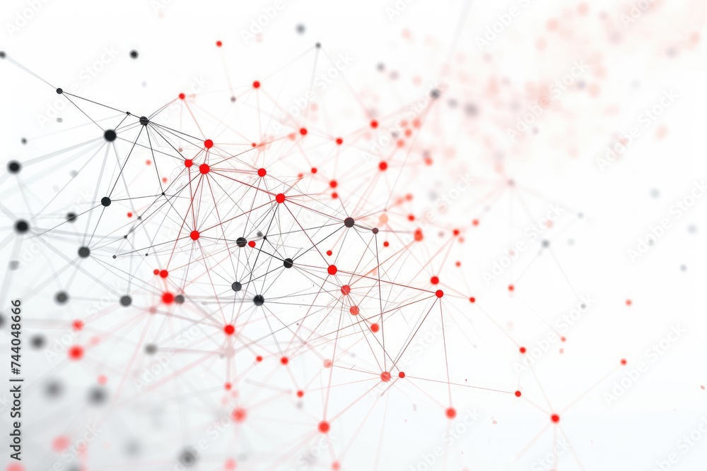 Aufkleber neural network of connected dots symbolizing global trade.