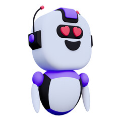 Artificial Intelligence Robot Technology 3D Illustration Icon