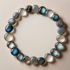 Obraz premium Soothing Blue and Gray Stone Circle Decor