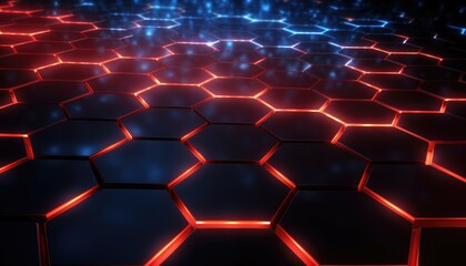 Obraz premium Abstract Futuristic background with hexagons