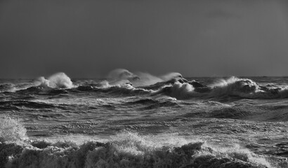 waves on a stormy day