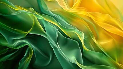 grüne und gelbe fließende Wellen in Bewegung