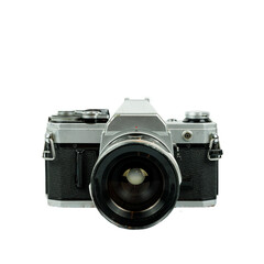 Analog film camera vintage isolated on a transparent background