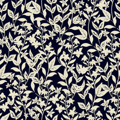 Botanical Ornament Decorative vector seamless pattern. Repeating background. Tileable wallpaper print.
