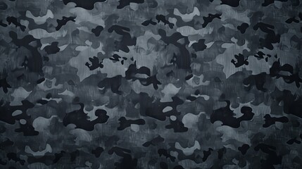 Military texture, dark background, trendy dark gray camouflage cloth, and camouflage pattern. - obrazy, fototapety, plakaty