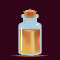 Colored magical potion flask Vector
