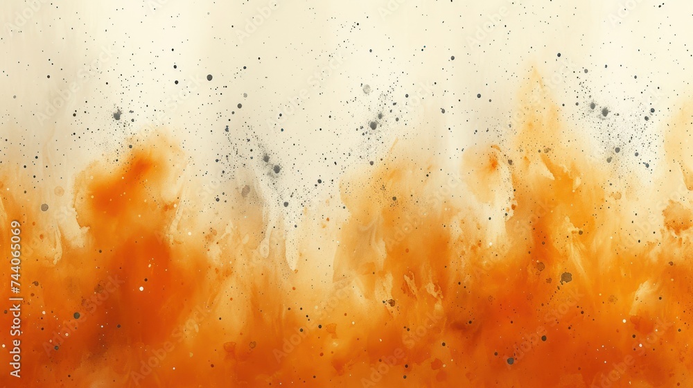 Poster a close up of a window with a lot of orange and black drops of water on the outside of the window an