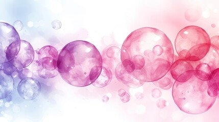  a group of pink and purple bubbles floating on top of a blue and pink background with bubbles in the middle of the image and bubbles in the middle of the bubbles.