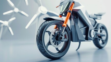 A sleek and aerodynamic motorcycle.