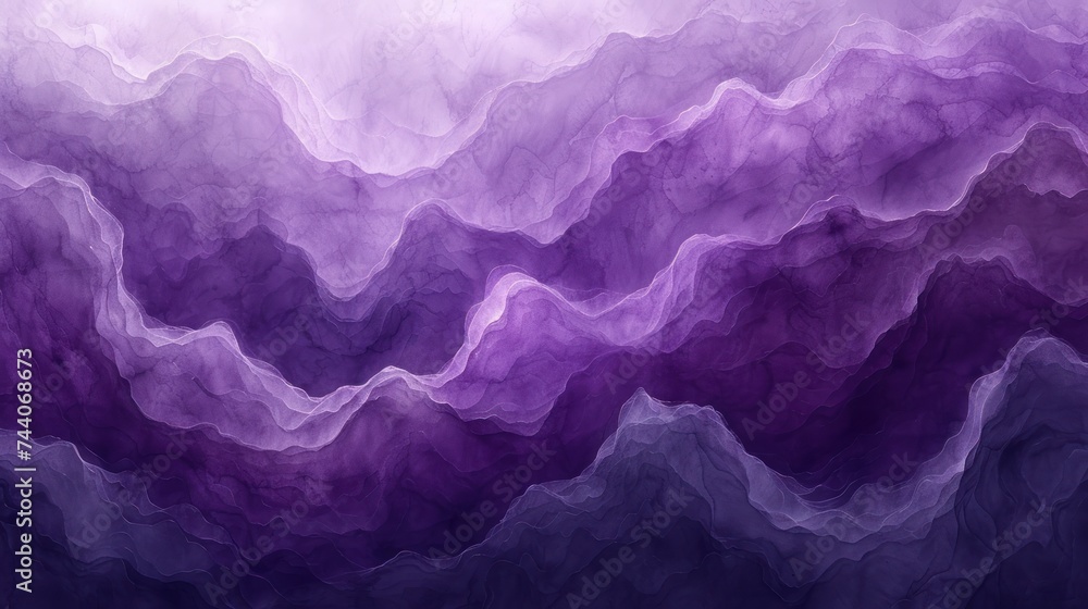 Poster an abstract purple and purple background with wavy lines on the top and bottom of the lines on the b