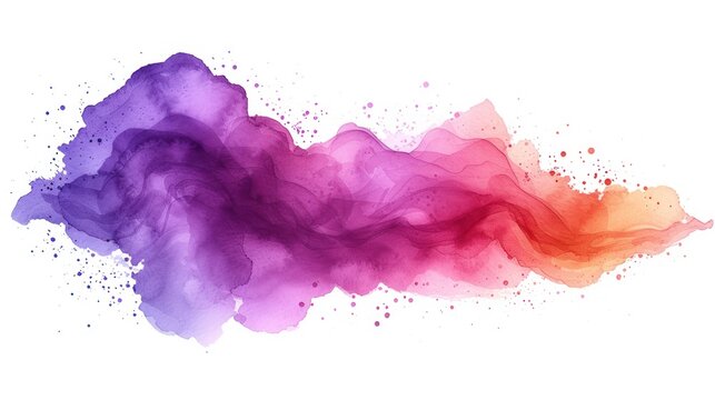  a multicolored cloud of watercolor on a white background with space for a text or an image to put on a t - shirt or t - shirt.