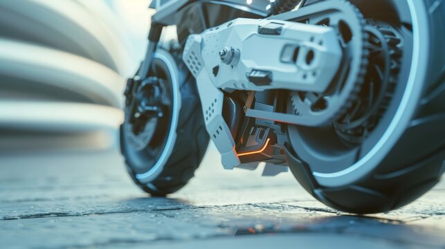 A close up of a car wheel.