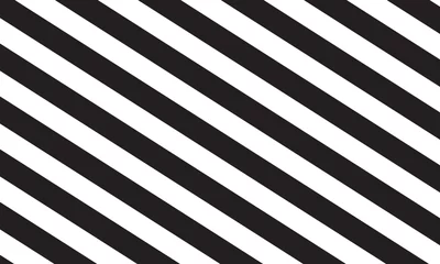 Deurstickers Stripes diagonal pattern. White on black. pattern with oblique black lines Vector illustration.  © Kakal CF ID 4016033