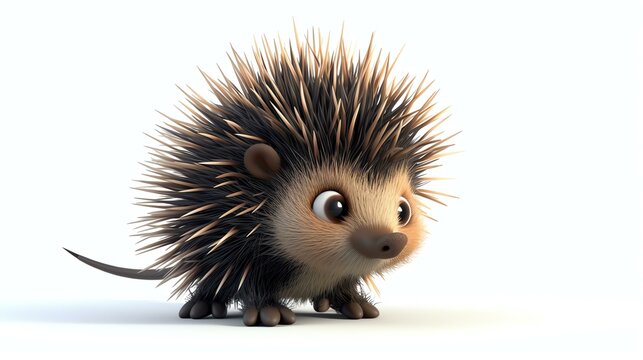 Cute and cuddly, this baby porcupine is the perfect addition to any family.