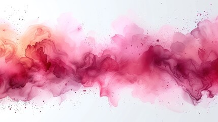  a red and pink smoke is in the air on a white background with space for a text or an image to put on a t - shirt or a t - shirt or a t - shirt. - obrazy, fototapety, plakaty