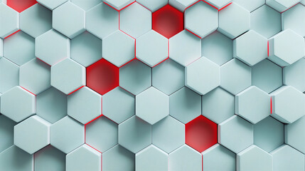 Hexagonal abstract white background