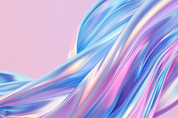 Pink and Blue Abstract Background With Wavy Lines