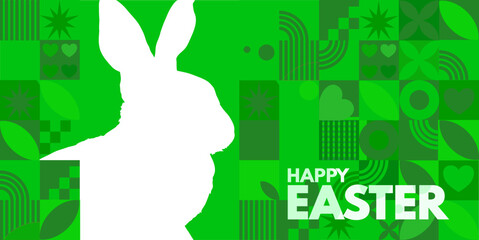 Happy Easter - banner, card, vector illustration