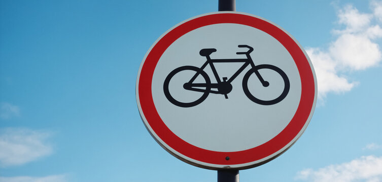 bicycle road sign. Generative AI