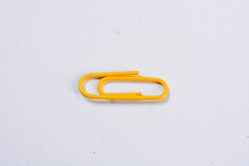 Realistic metal paper clip isolated on transparent background