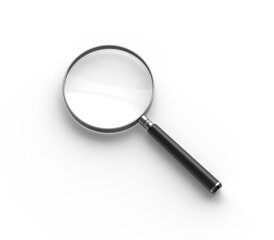 Magnifying glass isolated on white background