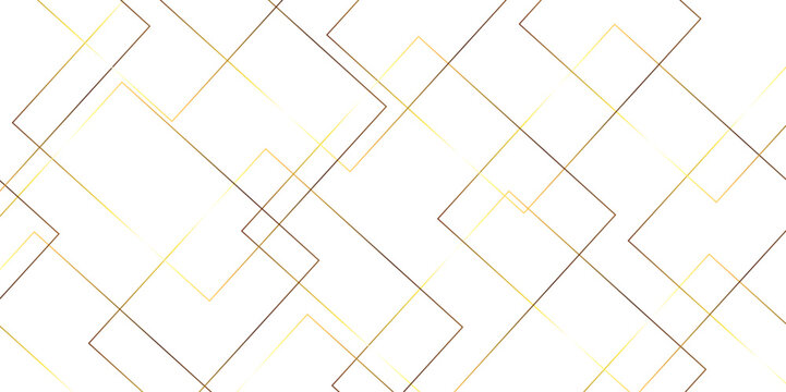 Geometric vector pattern, repeating thin linear square diamond shape and rectangle. abstract golden colors with lines pattern texture business background.