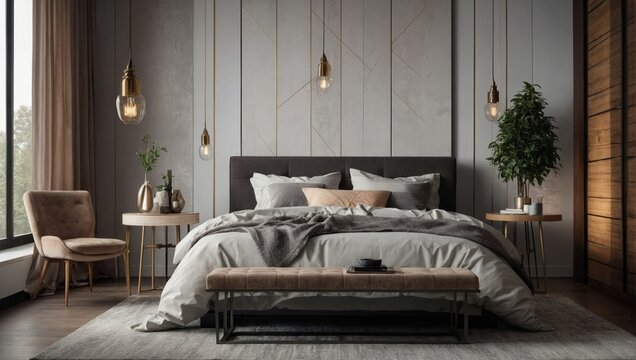 clean and cosy interior beautiful design ideas concept contemporary ideas design element room mockup template showcase backdrop bedroom with daylight cosy interior background