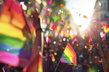 LGBTQ Pride pride walkway. Rainbow inscrutable colorful lgbtq+ diversity Flag. Gradient motley...