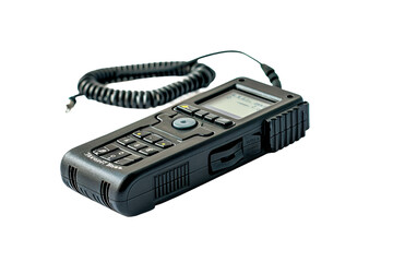 Hand held Radio Clip Chronicles On Transparent Background.
